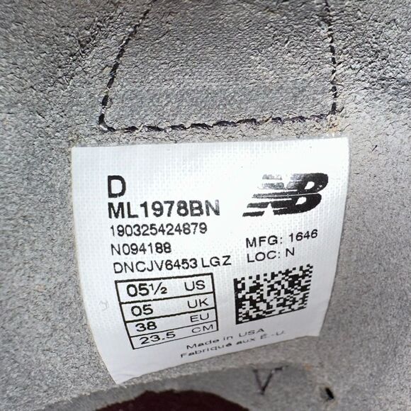 New Balance 1978 Burgundy and White Women’s Size 5.5 - Picture 9 of 9